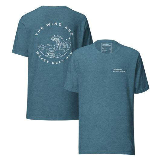 The Wind and Waves T-Shirt Heather Teal
