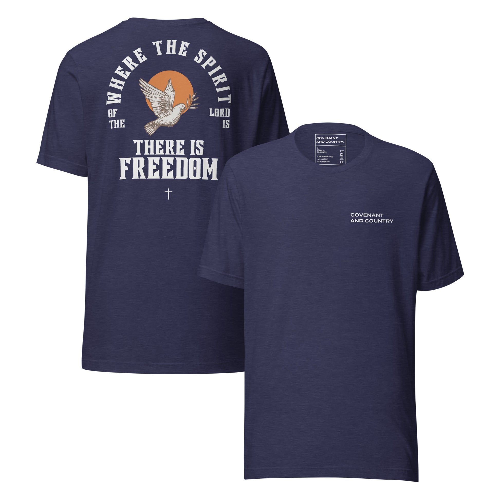 Where The Spirit Heather Navy T-Shirt