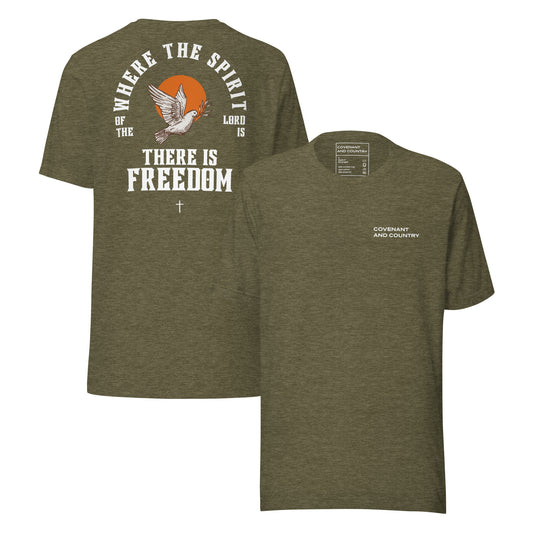 Where The Spirit Heather Olive T-Shirt
