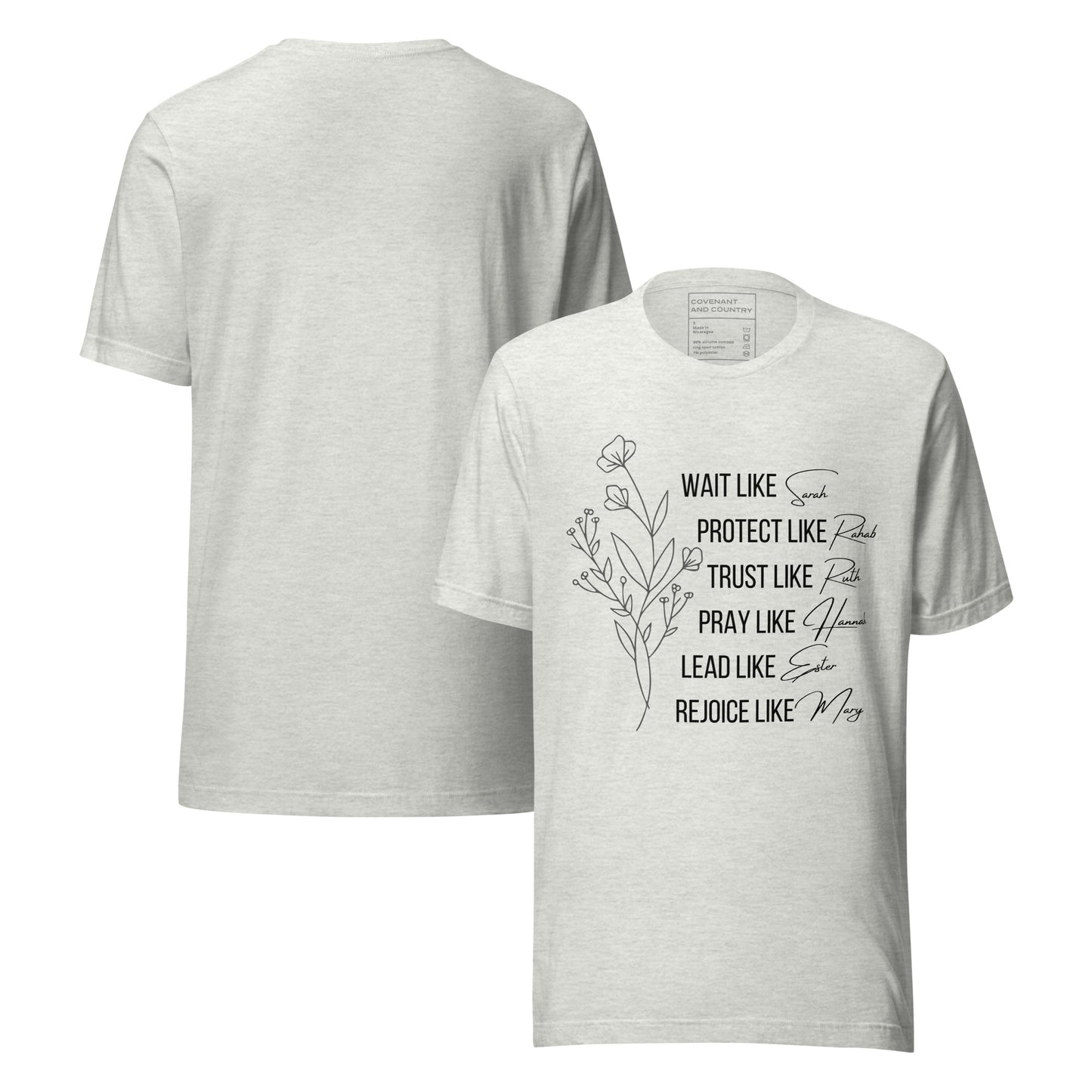 Women of The Bible T-Shirt Heather Ash