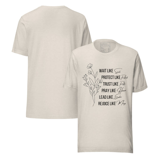 Women of The Bible T-Shirt Heather Dust